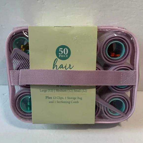 Self-Grip Hair Rollers with Storage Case, 36 Rollers, Comb & Clips Set New - Picture 8 of 8